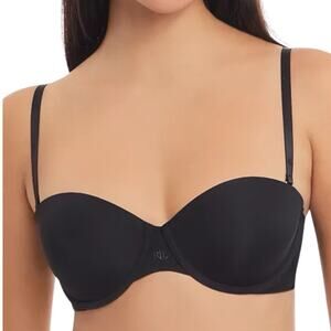 NWT Ralph Lauren Luxe Smoothing Convertible Strapless Bra Black Underwire 38DD